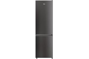 Haier, Frigorifero 2D 60 Serie 1, HDW1620DNPD, Frigorifero combinato, 377 Litri, 36 dB, Humidity Zone, Connesso, Dark Inox, AxLxP 200x59,5x65,8 cm [Classe di efficienza energetica D]