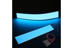 C-FUNN 12X2 Pollici 12V Nastro Elettroluminescente Flessibile El Decorazioni Retroilluminazione Pannello con Luce con Inverter - Blu