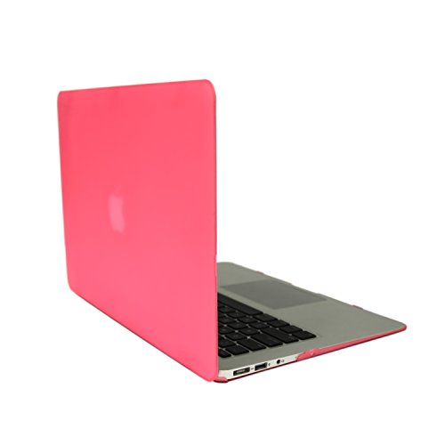 HASESS 3 In 1 Weich-Haut Glatte Oberfläche Sanfte Berührung Plastik Schutz Hülle Case Abdeckung & Europa UK Layout Tastatur Abdeckung & Klar LCD-Schirm-Schutz für A1370 A1465 MacBook Air 11" - Pink
