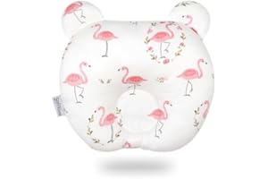 champracer Kindkissen Baby Kissen 0-12 Monate Neugeborene Baumwollmusselin Kopfkissen, Weiches Dekoratives Kissen für Kinderzimmer, Kinderbett, Kinderwagen, Autositz (Vogel, 30x23 cm)