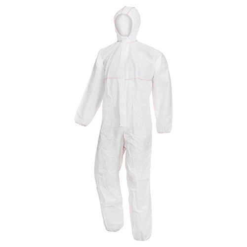 Nitras Einweg Overall 609, Schutzanzug Kat 3, Typ 5+6 XL Weiß