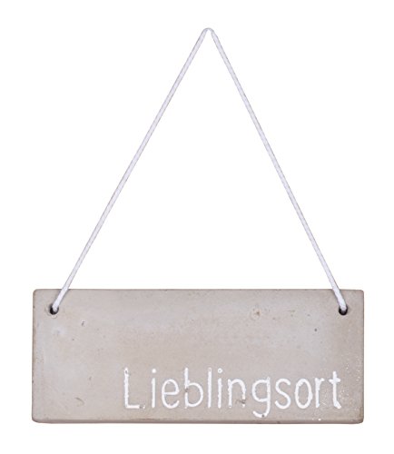 Schilder 3er Set Beton Grau B x H x T 15x6x1cm Garten Deko Sprüche Wanddeko - 3