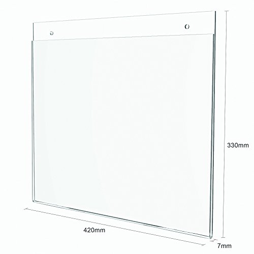 Deflect-o 48000 - Soporte para cartel A3 apaisado perforado para fijaci n en pared transparente 42 4 x 33 2 x 1 7 cm Deflect-o 48000 - Soporte para cartel A3 apaisado perforado para fijaci n en pared transparente 42 4 x 33 2 x 1 7 cm