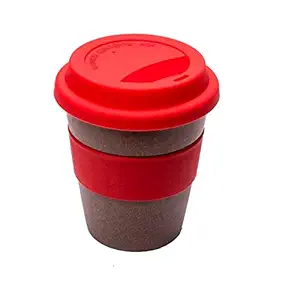 Krauss Eco-Friendly, Made with Wheat Fiber Sipper Mugs for Coffee, Tea, Shakes and Cold Drinks (Bio-degradable; BPA Free; Assorted Colors; 350 ML)