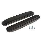 1 Pair PU Armrest Pad Cushion Replacement for Wheelchair,Long 13 inch Universal - Black PU
