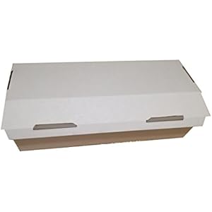 Tiersarg weiß 31cm lang Karton Tiersärge Vogel Maus Hamster Hase Kleintiere Bestattung Särge (M)