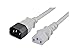Price comparison product image Invero® 10M C13 to C14 IEC Cable Extension Adapter Male to Female Kettle Lead - Monitor to PC Power Lead - 10 Metre White