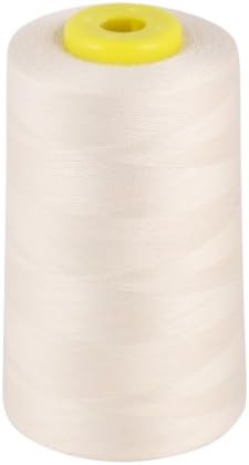 OVERLOCKING THREAD - OVERLOCKER THREAD - POLYESTER THREAD - INDUSTRIAL SEWING THREAD - 4 X 5000 YARD SPOOLS - LARGE COLOUR SELECTION INCLUDING: BLACK WHITE RED BLUE CREAM NAVY PURPLE PINK GREEN GREY BROWN OLIVE SKY GOLD (BEIGE 510)