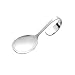 Produktbild WUSIKY Löffel 1 stücke Biegen Bär Löffel Lange Griff Löffel Besteck Trinken Metall Werkzeuge Küchenschüssel Geschenke Dessert Familie Geschirr(Silber)
