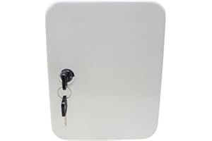 ‎STAHL-DESIGN-TEBART stahl-design-tebart Schlüsselkasten - 20 Haken - Weiß - Sicherer Aufbewahrungsort für Schlüssel