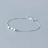 Thumby S925 Silberarmband Weibliches Einfaches Temperamentarmband Niedliches Kleines Kugelarmband, S925 Silberarmband, Einheitsgröße