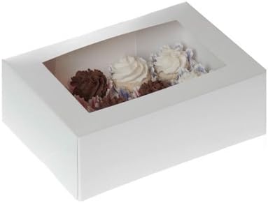 12 Mini Cupcake Box, White