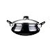 Produktbild Nirali Classic Plus 25,5 cm, "Cook & Serve" Konus Handi mit Teflon Platinum Beschichtung, vorgespanntes Glas Deckel & Schwarz Exterieur. Toll für Handi biryani/aromatischer Curry!!