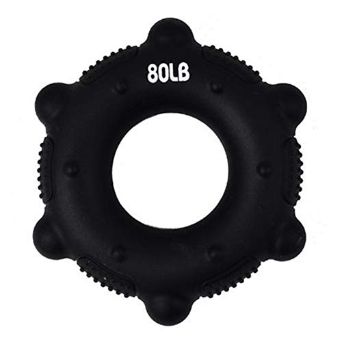 Preisvergleich Produktbild Isuper Hand Silikon Grip Fingerhantel Handtrainer tragbarer Grip Stärkung 80 Blätter schwarz