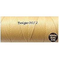 15 Meter Schnur gewachst Linhasita 1 mm Farbe BEIGE