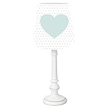 Dannenfelser - Kinderzimmer Tischlampe MINT HEART Nachttischlampe
