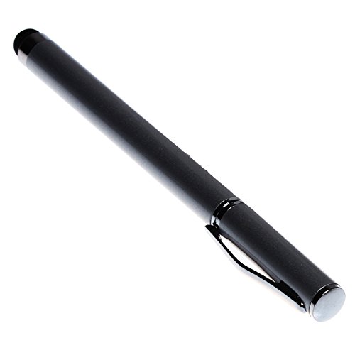 wortek Universal 2 in 1 Kugelschreiber Eingabestift + Stylus Touch Pen für kapazitive Displays (Apple iPhone, iPad, iPod, Samsung Galaxy S4, S5, Tab, Note etc.) Silber - 2