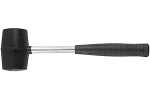 TOOLLAND A LAND OF POSSIBILITIES Toolland Mallet de goma, 500 g, mango de metal, ideal para acampar y colocar pisos