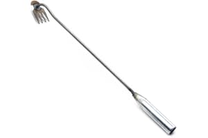 URIJK 2023 New Weeding Artifact Uprooting Weeding Tool-Premium Manganese Steel Forged Weed Puller 4 Teeth Dual Purpose Weeder Hand Weeder Tool Stand Up Weeding Tool with Handle for Garden Yard Farm Removal