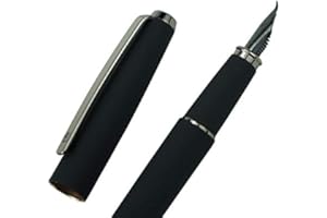 ASVINE Hongdian 517D - Penna stilografica con pennino piegato, serie Warrior, design classico con convertitore e scatola in metallo