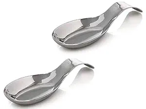 Casa Haus Premium Stainless Steel Spoon Rest, for Holding Messy Spoon After Stirring Pack of 2