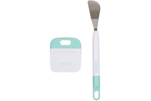 ‎CRAFTELIER Craftelier - Spatula and scraper set: essential tools for working with various scrapbooking and craft materials such as vinyl and paper: colour white and turquoise