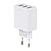 Produktbild HKFV 3.1A 3USB Handy-Ladegerät QC3.0 USB 3 Port Ladegerät Schnellladung für iPhone für Samsung EU Plug Wall