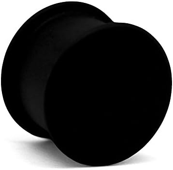 Kaos Original Silicone Flesh Tunnel Plug - Black (16mm - 5/8")