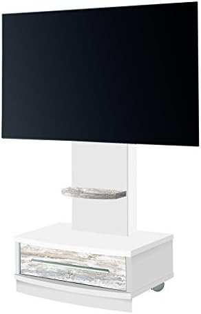 Pelayo Mobles 4239 B/V – TV Table, Wood, white and Vintage, 72 x 50 x 131 cm