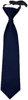 DQTPlain Satin Easy to Wear Elastic Pre-tied Tie for Boys (2-7 Years Old)