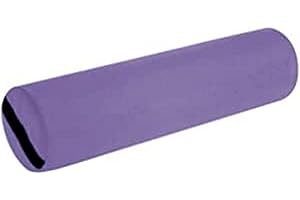 QUIRUMED Cojín Rodillo, 55 x 15 cm, Color Morado, Polipiel, Relleno de Espuma, para Yoga, para Fitness, para Masaje