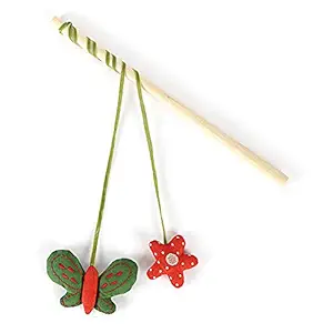 Heads Up For Tails Garden Party Cat Wand Toy - Butterfly