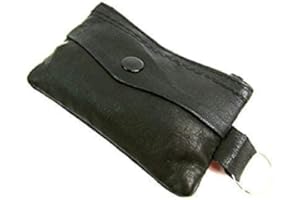 THE LEATHER EMPORIUM Unisex Small Genuine Leather Coin Pouch Keycase