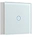 Produktbild Touch Lichtschalter Elektronischer LED Kompatibel Weiß Glas 1 Fach 1 Wege Ausschalter