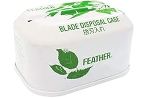 RAZOR BLADES CLUB Feather - Contenedor de metal para eliminar cuchillas de afeitar