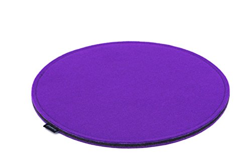 Sitzkissen 37cm Sitzauflage Stuhlauflage Filzauflage Filz Violett 3 Schichten Rund Modern 11mm Stuhl Garten Zuhause Rob&Raf