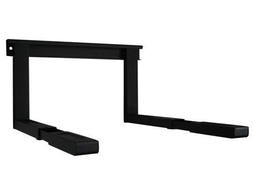 Preisvergleich Produktbild Mikrowellenhalter Mikrowellenhalterung in schwarz, 35 kg Traglast, ausziehbar