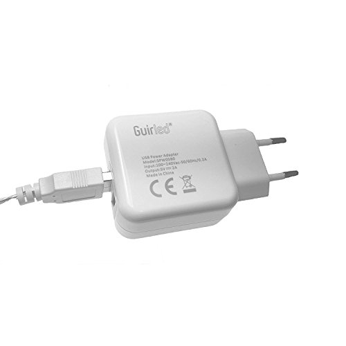 31H5VXvi8FL GuirLED - Guirlande lumineuse boules coton LED USB - Chargeur double USB 2A inclus - 3 intensités