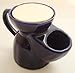 Pottery Shaving mug with soap tablet, blue
