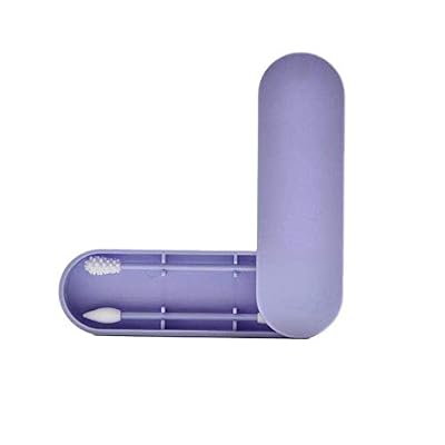 MySuperman Coton-Tige réutilisable, Coton de Silicone Lavable, Coton-Tige Propre, Outil de beauté à Double tête en Silicone (B)