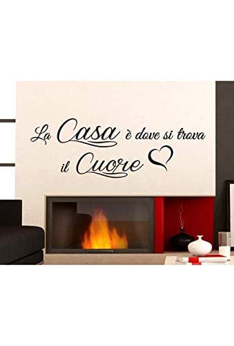 Adesivi Murali Casa E Dove Si Trova Il Cuore Frasi Wall Stickers Adesivo Murale Casa Decorazione Interni Aforisma Stickerdesign Amazon It Handmade