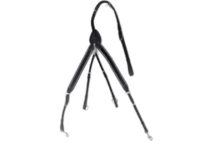 Cwell Equine Fully Elasticated 3 point Breastplate Black Full/Cob/Pony (PONY)