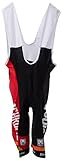 Santini Re1071Max4Cc Cinelli Chrome Cool Max 2 Pad Bib Short, White Mesh Braces - Black, X-Large