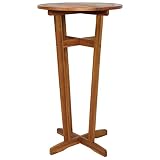 Fácil montaje vidaXL Acacia Mesa Alta Bar Redonda Madera Jardín Patio Terraza Cocina Comedor