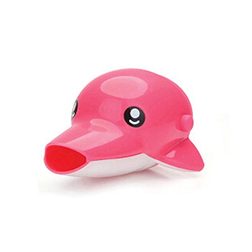 Water Faucet Extender Water Chute allow children baby toddler kid to reach the water Cartoon Dolphin Children Guiding Gutter - It is suitable for the faucet which cross section of spout end is 25-40 mm ( 0.98 - 1.57 inches ) only!