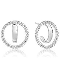 Sif Jakobs Jewellery Mujer Pendientes ozieri Due con circonitas blancas