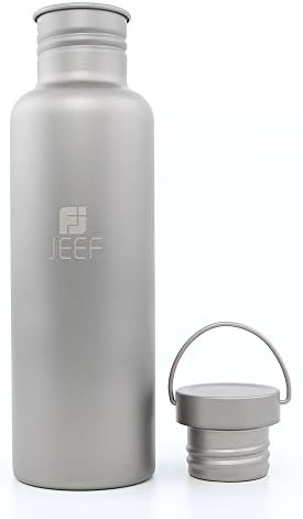 JEEF 750ml Titanium Sports Water Bottle,Higher Quality than Stainless Metal Flask-BPA Free