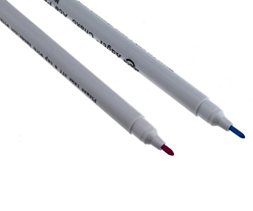 12x Markierstift für TextilienTrickmarker wasserlöslich selbstlöschend rosa blau - 6