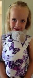 TOY SLING/DOLL CARRIER PURPLE BUTTERFLY
