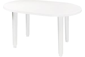 COSHANO Mesa de Jardin Oval 130x90cm de recina Auxiliar Exterior desmotable portatil